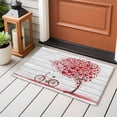 thumbnail image 5 of Rectangle Area Rug 2x3ft, Valentine's Day Love Trees Non-Slip Non-Shedding Floor Mat, Bicycles on Farm Wood Washable Sturdy Carpet for Living Room Bedroom Home Decor, 5 of 9