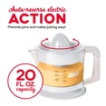 thumbnail image 4 of Extractor de exprimidor de cítricos Dash: Exprimidor compacto para jugos saludables, naranjas, limones, limas, pomelos y otras frutas cítricas con boquilla fácil de verter + jarra de 20 oz - Blanco, 4 of 5