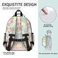 thumbnail image 5 of Pioneer Flower Floral Print Pattern Backpack for School, Cute School Bag with Adjustable Shoulder Straps and Padded Back, 15.25"x11.5"x5.25", 5 of 5