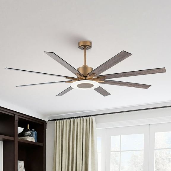 Parrot Uncle 65" Modern 3CCT LED Large Ceiling Fan, Windmill Ceiling Fan with Remote and LED Light