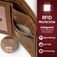 thumbnail image 4 of Bull Guard Genuine Leather Trifold Wallet For Men RFID And ID Window, 4 of 5