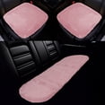 thumbnail image 1 of Juego Universal de Fundas para Asientos de Automóvil Cojín para Asiento Delantero y Trasero Alfombrilla de Lana de Oveja Rosa Claro 1 Juego, 1 of 7