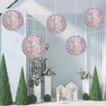thumbnail image 2 of Lampara Linterna solar redonda LED impresa de 12 pulgadas para decoración de jardín colgante (luz cálida) Likrtyny Lámpara, 2 of 6