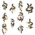 thumbnail image 1 of 9 broches de serpiente esmaltados, 9 estilos, de aleación, con forma de animal, para mochilas, ropa, bolsos, chaquetas, sombreros, joyas y accesorios de bricolaje., 1 of 7