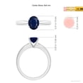 thumbnail image 3 of ANGARA Natural 1.55 Ct Tapered Shank Oval Solitaire Sapphire Ring in 14K White Gold for Women (Size-8x6mm) | September Birthstone, Anniversary, Jewelry Gift for Women | Natural Blue Sapphire Ring, 3 of 8