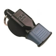 Fox40 Cushioned Mouth Grip Pealess Plastic Mini Whistle with Key Ring - Black