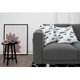 thumbnail image 3 of Ambesonne Ethnic Throw Pillow Cover 2 Pack, Ikat Chevron Zig Zag, 18", Slate Blue Purple White, 3 of 5