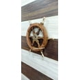 thumbnail image 2 of Brass Handle Nautical Ship Wheel Classic Design Boat's Wheel (18 inches), 2 of 6