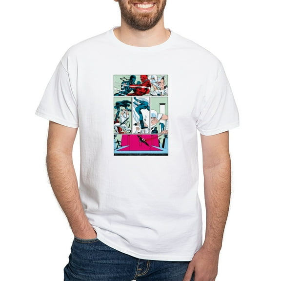 CafePress - G.I. Joe Snake Eyes Vs. Storm Men's Value T Shirt - Men's White Classic Cotton T-Shirts