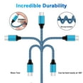 thumbnail image 3 of USB C Cable,FiveBox USB A to USB C Cables 6ft 4pack Android Type C Charging Cords 3A Fast USB C Charger Cables Nylon Braided USB C Charging Cable USB to Type C Cable 6ft(Rose,White,Purple,Blue), 3 of 7