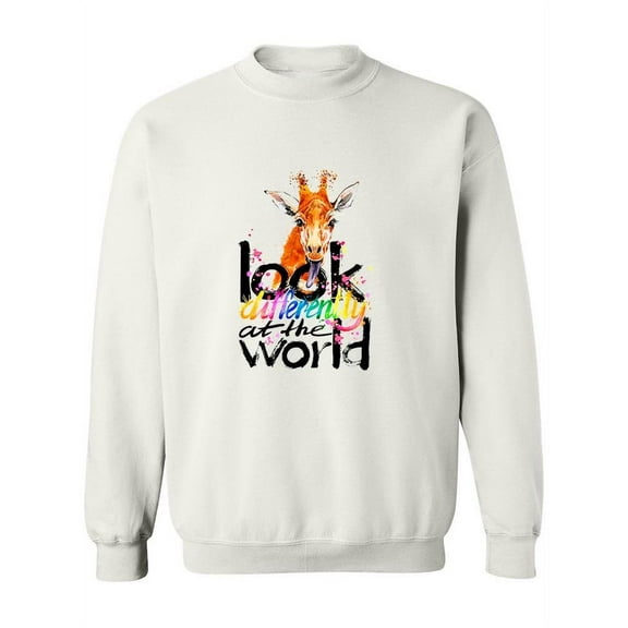Giraffe Watercolor Quote Sweatshirt Women -Image by Shutterstock, Female Large
