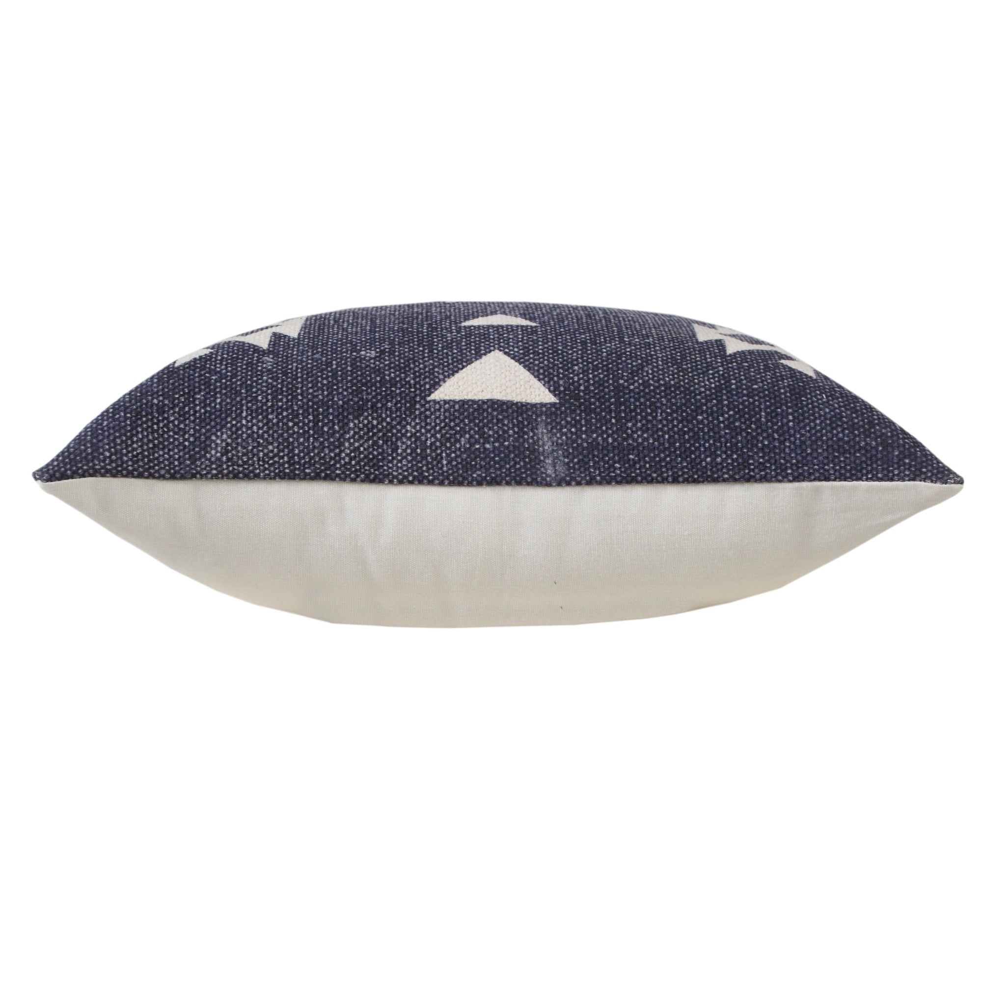 Laddha Home Designs Handwoven Southwestern Tribal Cotton Throw Pillow Cover - 20" - Blue and White