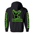 thumbnail image 3 of Youth Pullover Hoodie BuckedUp® Black with Neon Green Logo, 3 of 3