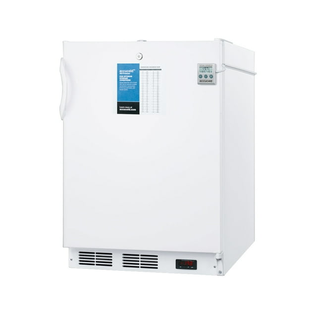 Accucold VT65MLBIPLUS2ADA 24 Pouces Congélateur Médical sous Comptoir à une Section - Blanc, 115 V