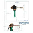 thumbnail image 3 of Backyard Discovery Canyon Creek Cedar Wood Swing Set, Slide, Clubhouse, Rock Wall, 3 of 10