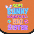 thumbnail image 4 of Inktastic Some Bunny is Going to Be a Big Sister with Bunny Ears and Flowers Girls Baby Bib, 4 of 4