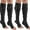 Black, variant on Compression Socks for Women: AMITOFO Open Toe Compression Socks for Women Men 20 30 mmHg with Zipper - Toeless Compression Socks Wide Calf Plus Size Improves Blood Circulation Relieves Swell, LXL