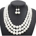 thumbnail image 5 of Collier Ras du Cou Chaîne de Perles Collier Perle Personnalisé Perle Ronde Collier Foulard Grande Perle Simulée Collier Ras du Cou Perle Artificielle pour Femmes, 5 of 5
