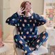 thumbnail image 1 of Conjunto de pijama de dibujos animados para mujer, ropa de dormir con Tops de manga larga y pantalones, traje de 2 piezas grueso para mantener el calor, otoño e invierno, 2022, 1 of 4