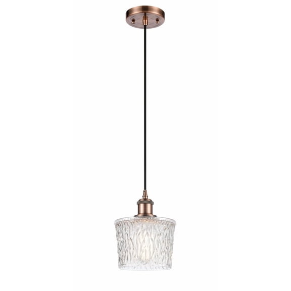 516-1P-AC-G402-Innovations Lighting-Niagra - 1 Light Mini Pendant Antique Copper Finish with Clear Glass