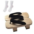 thumbnail image 4 of Yunhgft Japanese Wooden Clogs Japan Shoes Geta Shower Sandals Traditional Flip Flops Men 44, 4 of 9