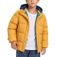 thumbnail image 5 of Fesfesfes Boys Detachable Hood Puffer Jacket Full Zip Winter Coat, Solid Color Warm Outdoor Outerwear for Kids School Daily Wear Ages 3-12 Years, 5 of 7