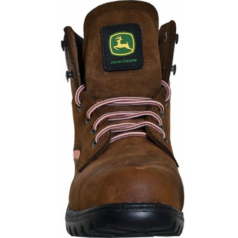 John Deere Women s STEEL TOE Brown Work Boot 7.5 W Walmart