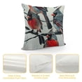 thumbnail image 4 of Orinice Birds Snow Tree Branches Graphic Decorative Cushion Throw Pillow Cover Zipper Closure Winter Printed 1PC 22x22in, 4 of 5