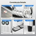 thumbnail image 6 of ROVSUN 12 Gallon/45L Slushie Machine Commercial Slushy Machine, 15L X 3 Tanks Frozen Drink Machine Margarita Machine Efficient Cooling Stainless Steel for Home Restaurant Bar Party Cafes 110V/60HZ, 6 of 8