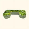 thumbnail image 6 of Vego Garden 17" Tall U-Shape Raised Garden Bed Metal Planter Box for Vegetables Flowers Ground Standard Size Olive Green, 6 of 6