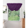 thumbnail image 2 of Waterfall Valances for Windows, Pure Dark Purple Kitchen Sheer Valance Curtains, Simple Solid Color Rod Pocket Elegant Swag Valances for Living Room Bedroom, 47.2"x38.5", 1 Panel, 2 of 8