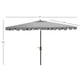 thumbnail image 4 of SAFAVIEH Venice 6.5' X 10' Market Crank Patio Umbrella, Grey, 4 of 6