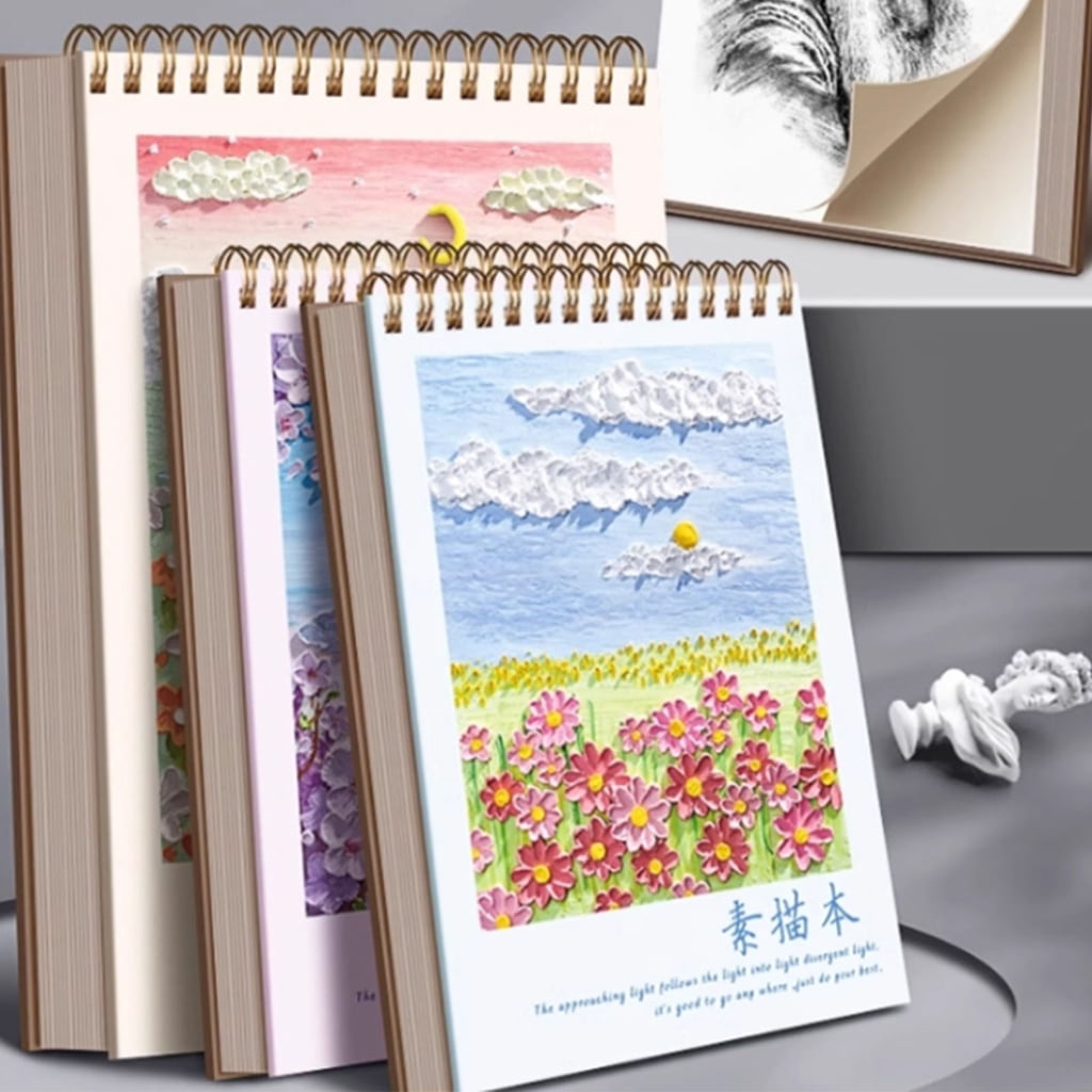 Sinyiin With 100pagesSketheets Sketch Book Thick Paper Bleed Proof For Students And Artists Drawing