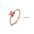 thumbnail image 4 of Sonducket Anillo abierto Anillos de cereza Estilo elegante Forma de fruta Circlet Accesorio de moda Regalos de joyería para compromiso de boda Ropa, zapatos y accesorios Miscelánea, 4 of 6