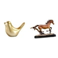 thumbnail image 1 of Figura de pájaros,Figura de pájaro dorado,decoración del hogar,estatua de animal,Figura de caballo,Escultura de caballo en miniatura coleccionable,Estatua de animal de adorno de caballo de, 1 of 8