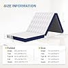 Avenco Tri-fold Memory Foam Mattress Twin, 4 Inch Trifold Mattress with Removable Cover, Multi-Purpose Portable Mattress for Camping