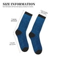 thumbnail image 3 of Pofeuu Deep Blue Glitter Print Crew Socks, Adult Running Hiking Socks for Youth and Adult, 3 of 7