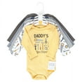 thumbnail image 2 of Hudson Baby Infant Boy Cotton Long-Sleeve Bodysuits, Construction Work 5-Pack, 9-12 Months, 2 of 7