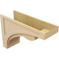 thumbnail image 5 of 12"W x 36"D x 24"H Classic Viola Rough Cedar Woodgrain TimberThane Corbel, Primed Tan, 5 of 6