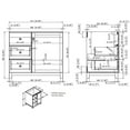 thumbnail image 4 of Design House 547026 Shorewood Unassembled 1-Door 2-Drawer Vanity without Top, 36", Espresso, 4 of 14
