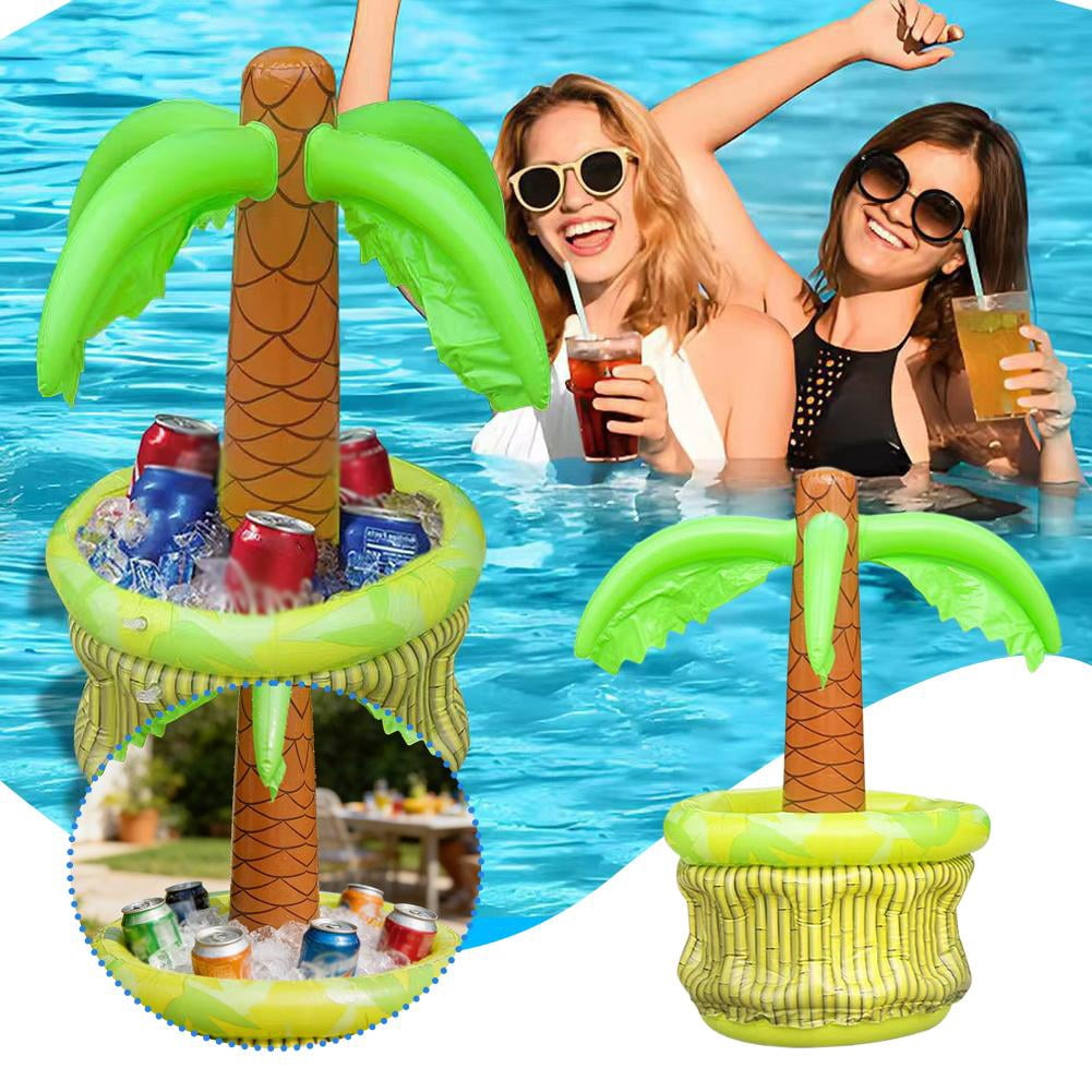 Palm Tree Cooler, Inflatable Palm Tree Cooler, Inflatable Palms Trees Ice Bucket, PVC Beverage Coolers for Pool Parties and Beach, Fade Resistant and Portable Desig(2524)