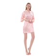 thumbnail image 2 of LYMAYTER M-2XL Women Fashion Bathrobe Summer Cozy Satin Robe Solid Color Kimono Sleepwear with Pocket, 2 of 9