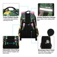 thumbnail image 4 of FORMRS Kids School Backpack Elementary Student Unisex Travel Bookbag with Reflective Stripes, Pink Flamingo Pattern, 4 of 7