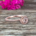 thumbnail image 4 of 6mm Round Cut 1.75 Carat Gem Stone Pink Morganite Engagement Ring On10k Rose Gold Wedding Ring Art Deco Personalized for Brides, 4 of 6