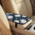 thumbnail image 4 of Xoenoiee Boho Mandala Peony Butterfly Pattern 5 Pieces PU Leather Car Seat Covers Full Set with Seat Belt Pads & Center Console Cover, Universal Auto Interior Accessories for SUV, Truck, Sedan, Van, 4 of 7