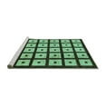 thumbnail image 2 of Ahgly Company Machine Washable Indoor Round Abstract Turquoise Blue Modern Area Rugs, 6' Round, 2 of 4
