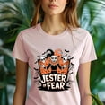 thumbnail image 5 of Jester of Fear Shirt, Creepy Halloween Clown Graphic Tee, Natural, Size L, 5 of 6