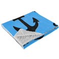 thumbnail image 3 of Kids Blanket 60 x 50 Inch Double-Sided Fleece Nap Mat for Travel,Blue Logo Of The Ship Printed Machine Washable, 3 of 8