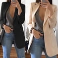 thumbnail image 4 of Sunisery Womens Blazer Long Sleeve Open Front Blazer Office Lapel Cardigan OL Jacket Formal Casual Outerwear, 4 of 5