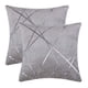 thumbnail image 1 of Funda de cojín gris plata, funda de cojín de terciopelo, 50 x 50 cm, fundas de cojín decorativas, funda de cojín decorativa para sofá, salón, dormitorio, juego de 2, 1 of 4